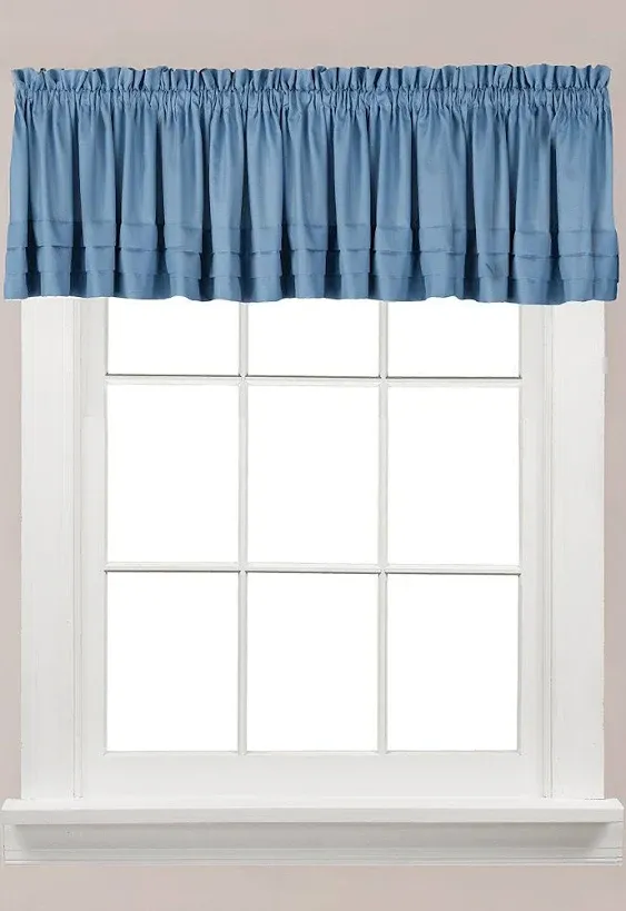 Saturday Knight, Ltd. Holden Window Valance, Med Blue, 58X13