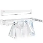 Leifheit Telefix 70 Wall Mount Drying Rack - White