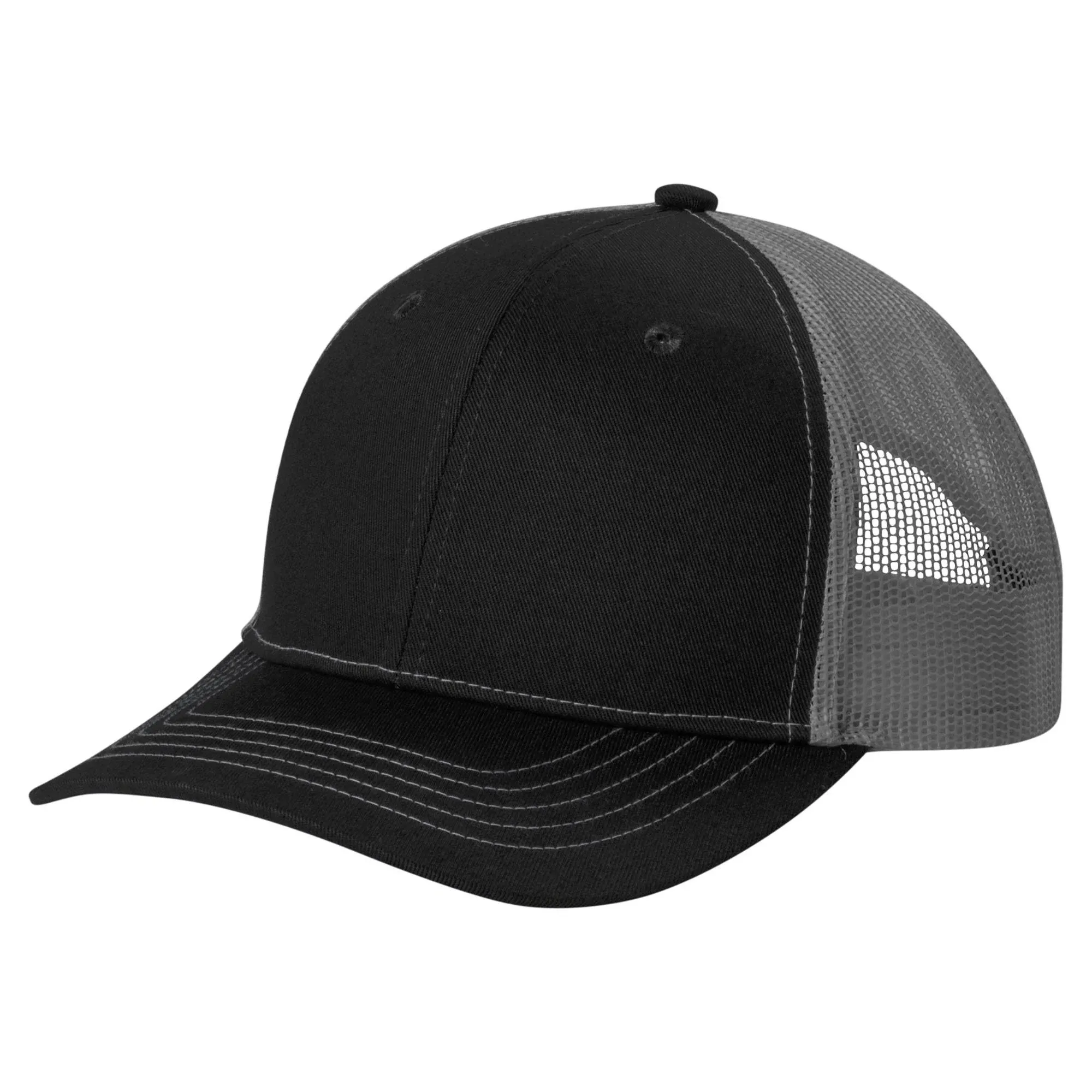 Port Authority YC112 Youth Snapback Trucker Cap - Grey Steel - OSFA