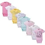 Onesies Brand baby-girls 8-pack Short Sleeve Mix & Match Bodysuits