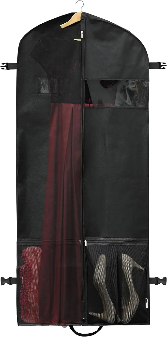 Simplehousware 54-Inch Heavy Duty Garment Bag w/Pocket for Suits, Tuxedos, Dresses, Coats