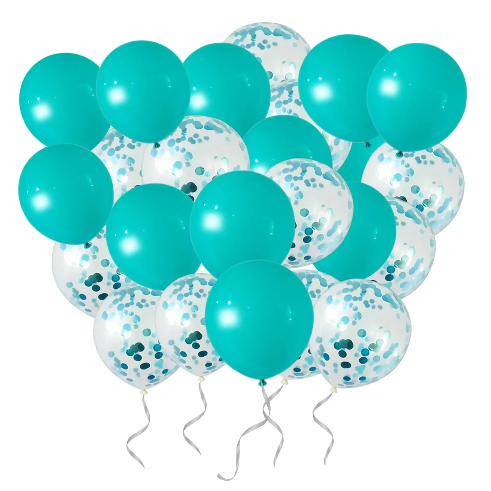 Holy Party Teal Turquoise Balloons and Turquoise Confetti Balloons for Party Decorations, Teal Decorations for Birthday - Wedding - Engagement -