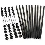 Titan Snap 'n Lock Baluster Kits - Round - Alum Smooth - Black - 31"