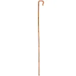 Skeleteen Shepherd's Costume Crook Staff - Shepherd Gold Wood Like Hook Cane for Cosplay and Dress Up