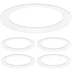 Luxrite 4-Pack White Goof Trim Ring for 5/6 inch Recessed Lights and Ceiling Light Fixtures, Outer Diameter 8 inch, Inner Diameter 6.14 inch