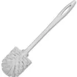 Rubbermaid RCP631000WE Toilet Bowl Plastic Brush, White, 14.5"