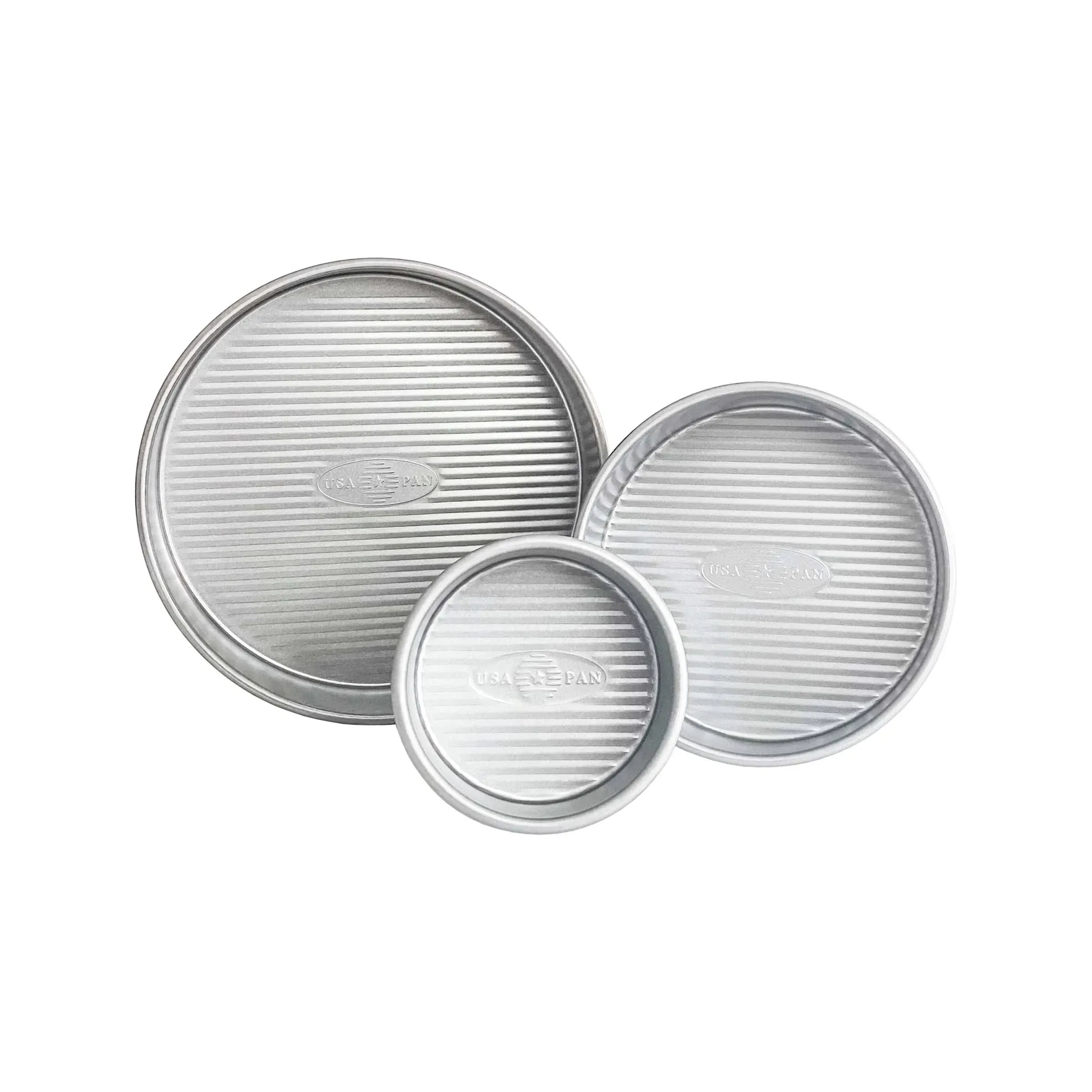 USA Pan Nonstick Round Cake Pan Set of 3, Small