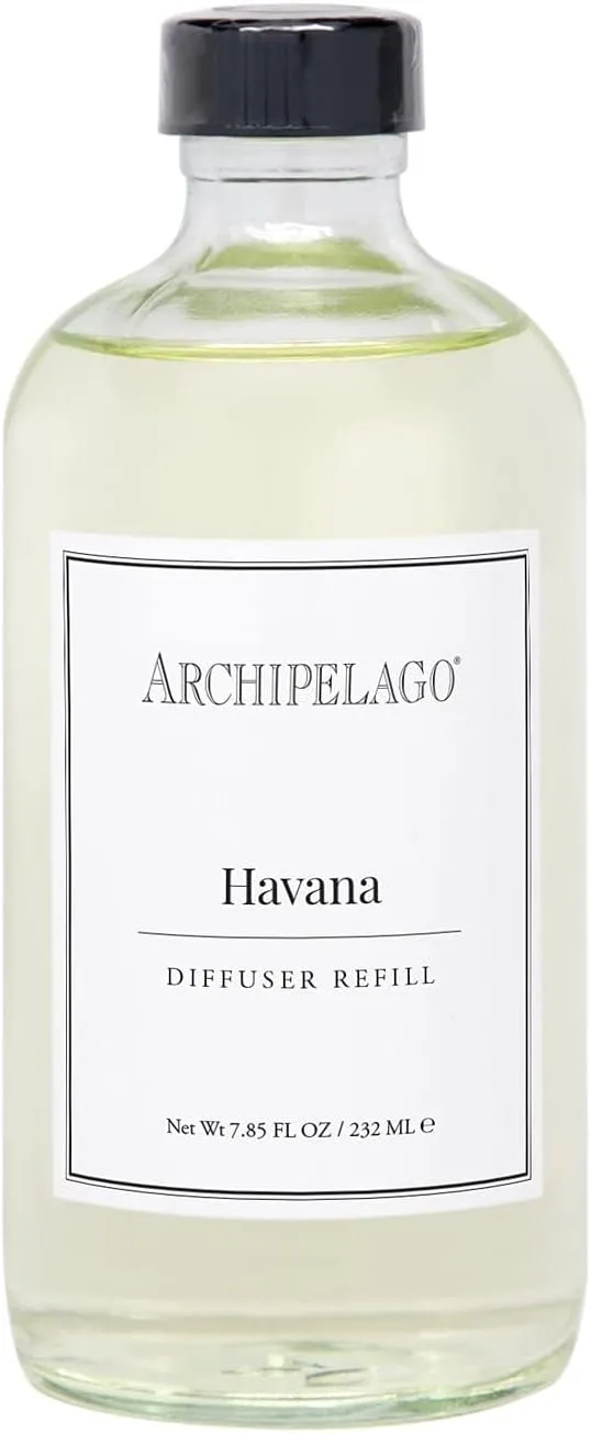 Archipelago Botanicals Havana Diffuser Oil Refill, Bergamot, Tobacco Flower and Ylang Ylang (7.85 fl oz)