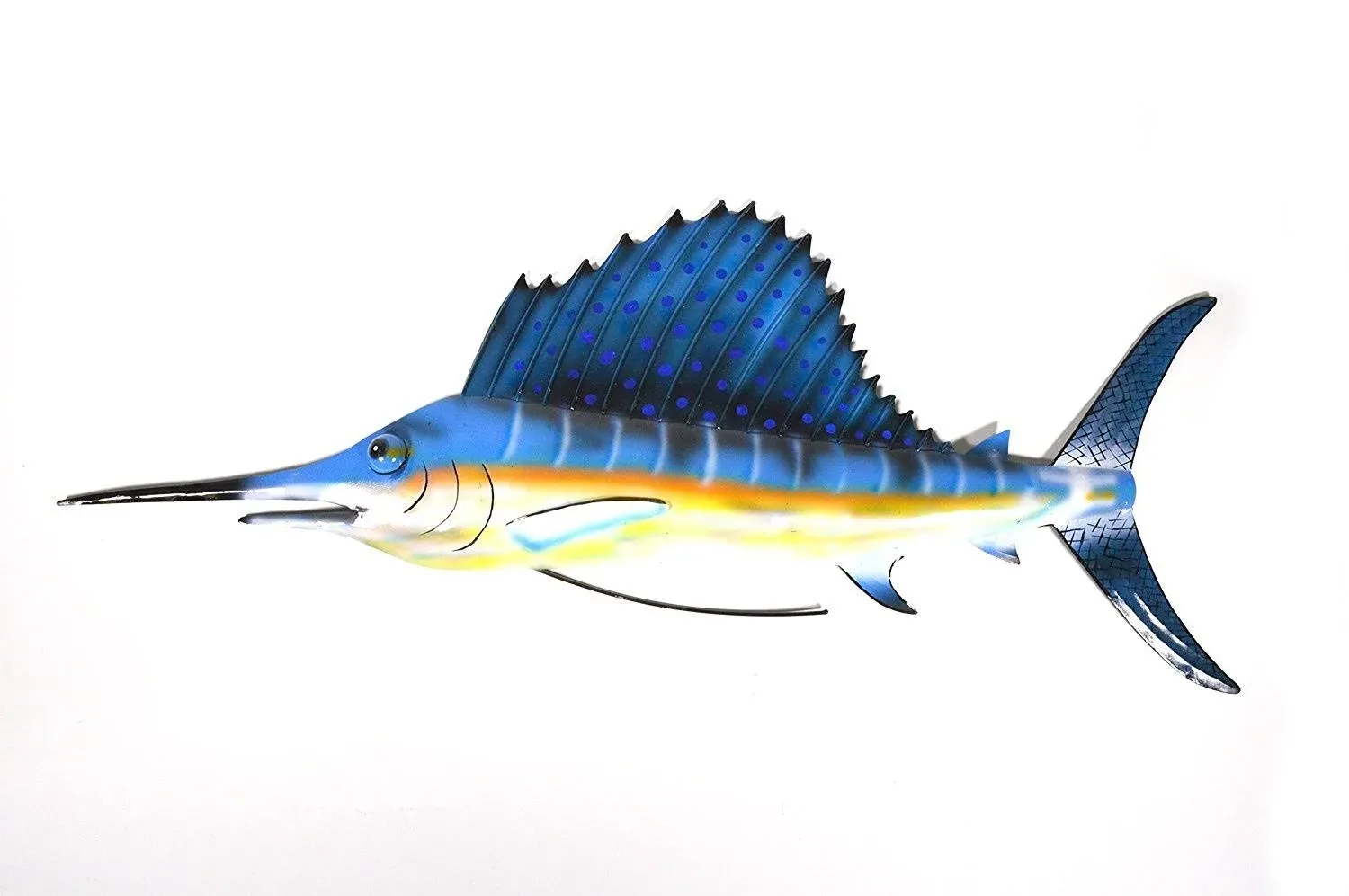 WorldBazzar LG Sailfish Marlin Sport Fish Metal Wall Art Trophy Nautic