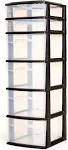 Homz 6 Drawer Plastic Storage Organizer