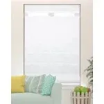 Arlo Blinds White Top Down Bottom Up Room Darkening Roman Shades - 34"W x 60"H