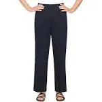 Alfred Dunner Women's Classics Twill Pull On Pants 8 / Blue