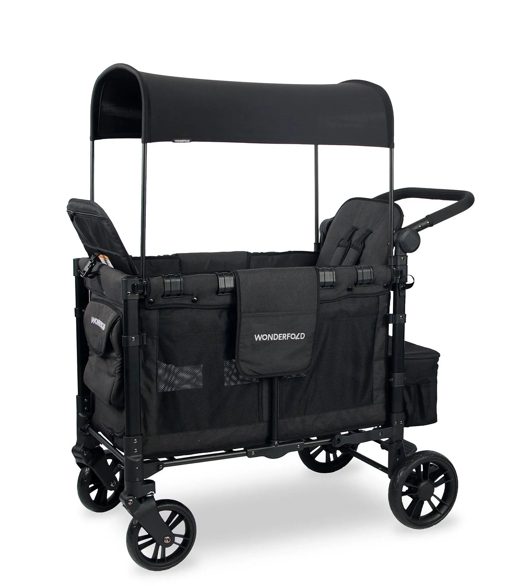 Wonderfold W2 Elite Double Stroller Wagon Black