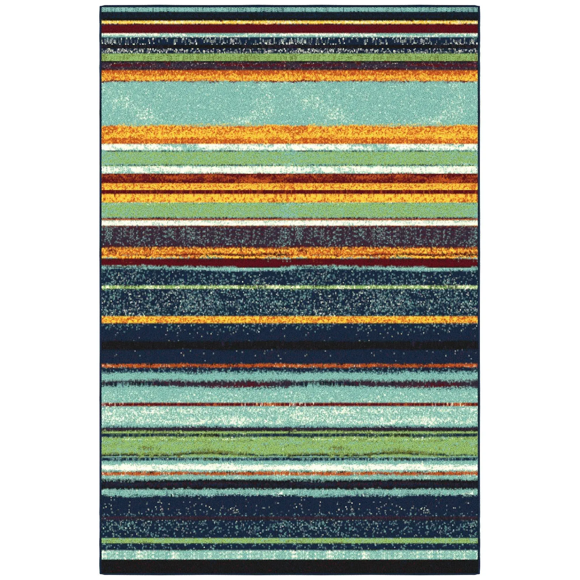 Machine Washable Vintage Striped Design Non-Slip Rubberback 2x5 Traditional Runner Rug for Hallway, Kitchen, Bedroom, Entryway, 20" x 59", Multicolor