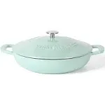 Martha Stewart 3.5-Quart Enameled Cast Iron Dutch Oven Braiser - Martha Blue