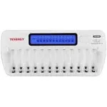 Tenergy TN160 12-Bay AA/AAA NiMH/NiCd LCD Smart Battery Charger