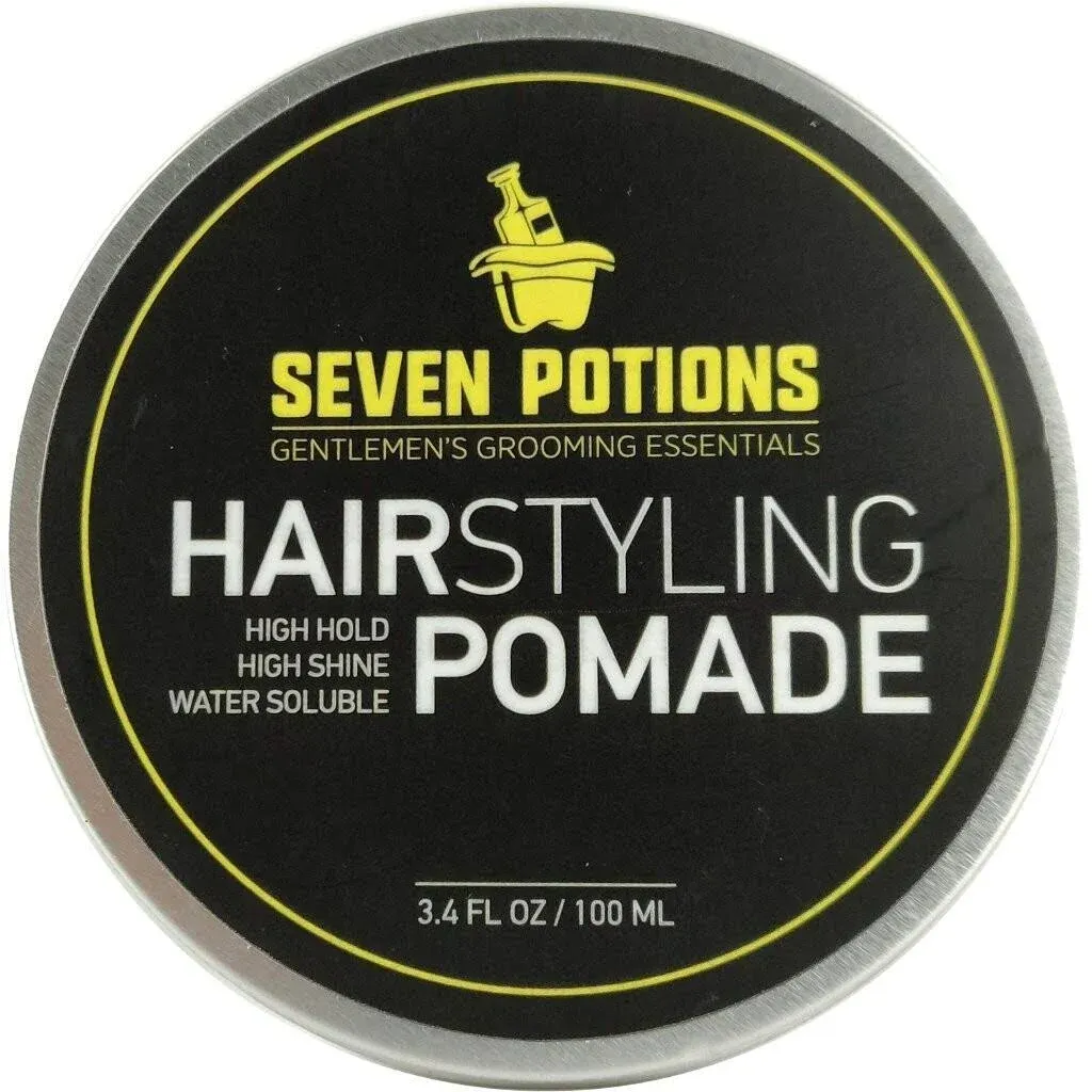 Seven Potions Hair Styling Pomade High Hold 100ml, Natural, Vegan, Cruelty Free