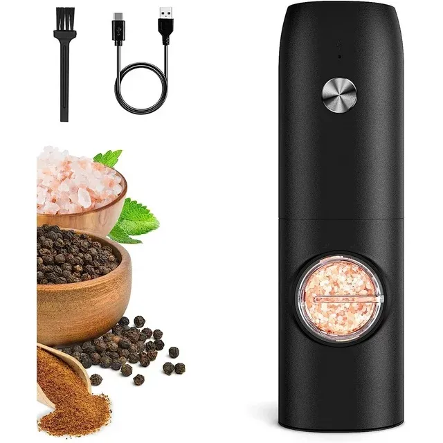 LED Automatic Electric Salt &amp; Pepper Grinder Mill Adjustable Coarseness