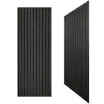 3D Slat Wood Wall Panels Acoustic Panels for Interior Wall Decor | Modern Bla...