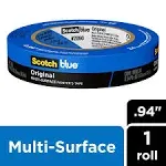 ScotchBlue Original Multi-Surface Painter's Tape, 0.94 Inches x 60 Yards, 1 Roll, Blue, Paint Tape Protects Surfaces and Removes Easily, Multi-Surface Painting Tape for Indoor and Outdoor Use