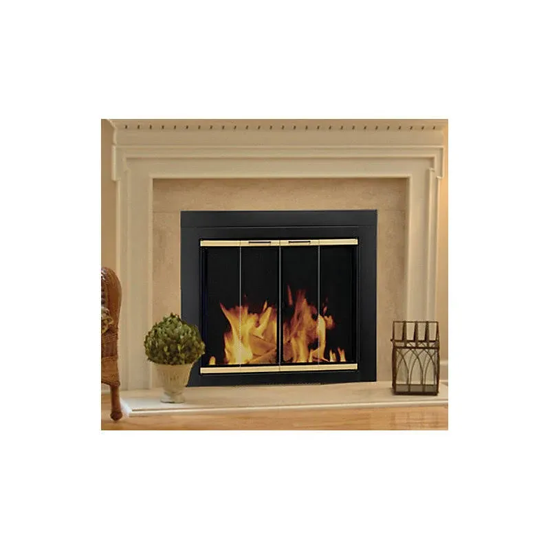 Pleasant Hearth AR-1020 Arrington Fireplace Glass Door, Black, Small