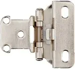 Amazon Basics AB-4015 Satin Nickel 1/2-Inch Overlay Wrap Cabinet Hinge