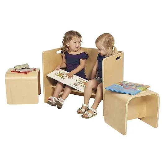 ECR4Kids Bentwood Multipurpose Table and Chair Set