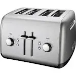 KitchenAid 4-Slice Toaster with Manual High-Lift Lever KMT4115CU - Contour Silver