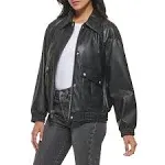 Levi's Faux Leather Dad Bomber Jacket in Black