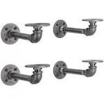 PIPE DÉCOR Industrial Pipe Shelf Brackets 4 Pack, Authentic Pipe Plumbing Fit...