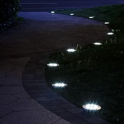 SOLPEX Solar Lights Outdoor Waterproof, 12 Pack Solar Ground Lights, Solar Garden Lights Landscape Lighting for Pathway Driveway Patio Backyard Walkway (Cool White)