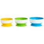 Munchkin 3-Pack Multicolored Stay Put Suction Bowls