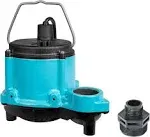 LITTLE GIANT Submersible Sump Pump: 1/3HP, 29 gpm Flow Rate 6-CIM-R 506271