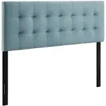 Modway Lily Light Blue Queen Biscuit Tufted Performance Velvet Headboard