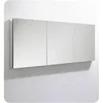 Fresca 60" Wide x 36" Tall Bathroom Medicine Cabinet W/Mirrors FMC8020