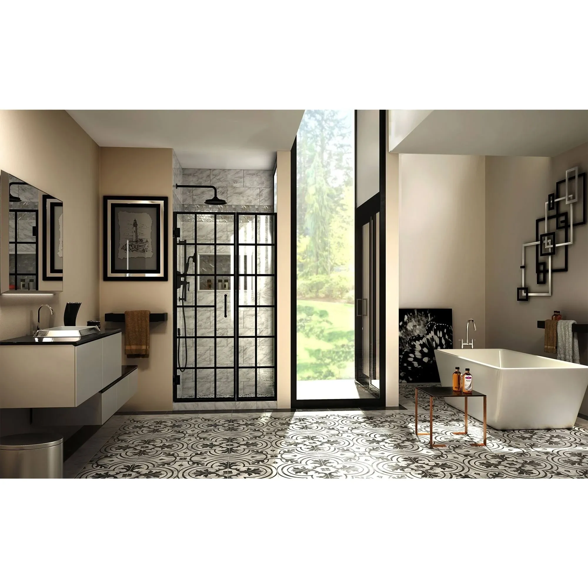 DreamLine Unidoor Toulon Hinged Frameless Shower Door