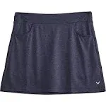 Callaway Women's Heathered 16" Golf Skort, Small, True Navy Heather