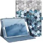 Fintie Case for iPad 9th / 8th / 7th Generation (2021/2020/2019) 10.2 Inch - [Corner Protection] Multi-Angle Viewing Stand Cover with Pocket & Pencil Holder, Auto Sleep Wake, Agate Hexagons