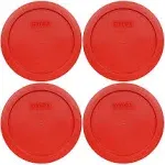 Pyrex 7201-PC 4 Cup Crimson Red Lid (4-Pack)