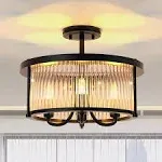 4 Lights Chandelier Modern Flush Mount Ceiling Light for Living Room Dining Room