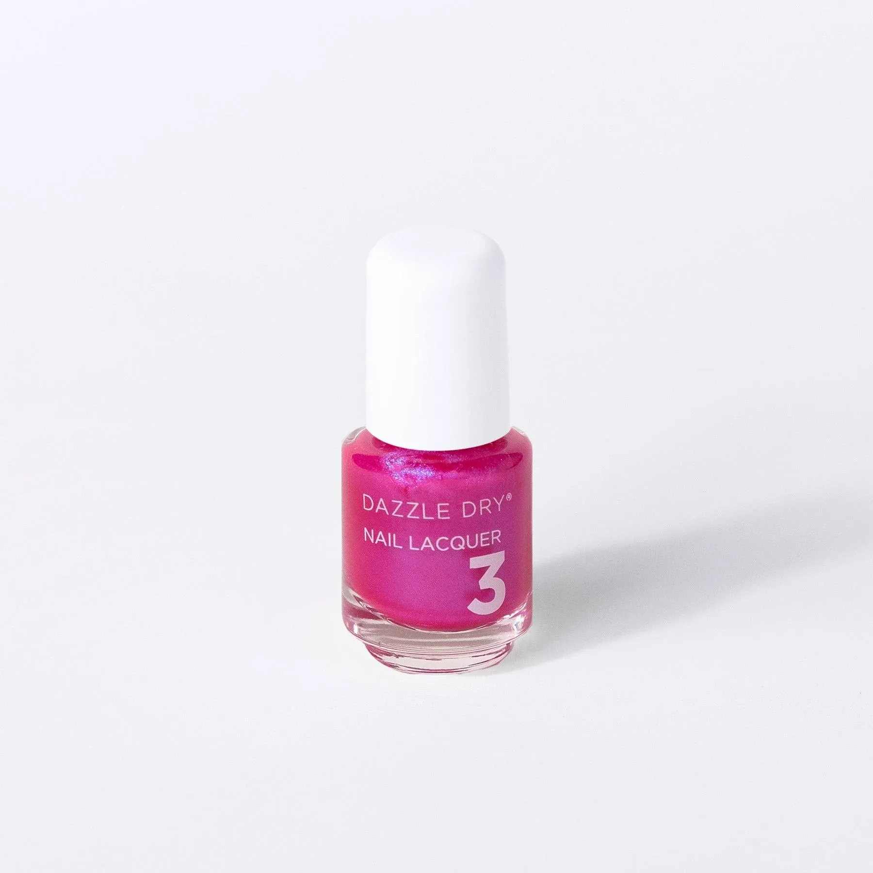 Dazzle Dry Nail Mini Lacquer (Step 3) - Beloved -A bright hot pink shimmer with a subtle blue flash effect. Semi-sheer shimmer. (0.17 fl oz / 5 Manicures)