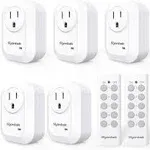 Remote Control Outlet Wireless Light Switch for Household Appliances, Expandable Remote Light Switch Kit, Up to 100 ft Range, FCC Certified, ETL Listed, White (3 Outlets + 1 Remotes)