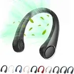 Portable Neck Fan, Hands Free Bladeless Fan, 360° Cooling Personal Pure Black