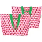 Byron Lifestyle Co Oversized Shopper Tote Bag, 2 Pack - Recycled Plastic, Large Tote with Heavy Duty Handles