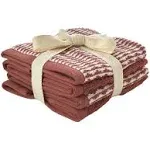 SKL Home Longborough 4-Piece 100% Turkish Cotton Washcloth Set, Spice