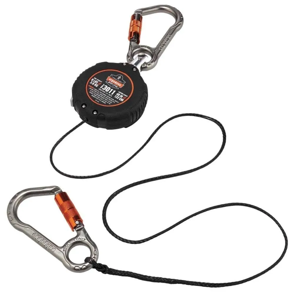 Ergodyne Squids 3011 Retractable Tool Lanyard with Carabiner Mount