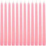 12 Pack Pink Taper Candles - Taper Candles 10 Inch Dripless, Smokeless & Unscented - 8 Hours Long Burning - Tall Candlesticks - Ideal for Weddings, Dinner Parties, Home Decor, Birthday Party