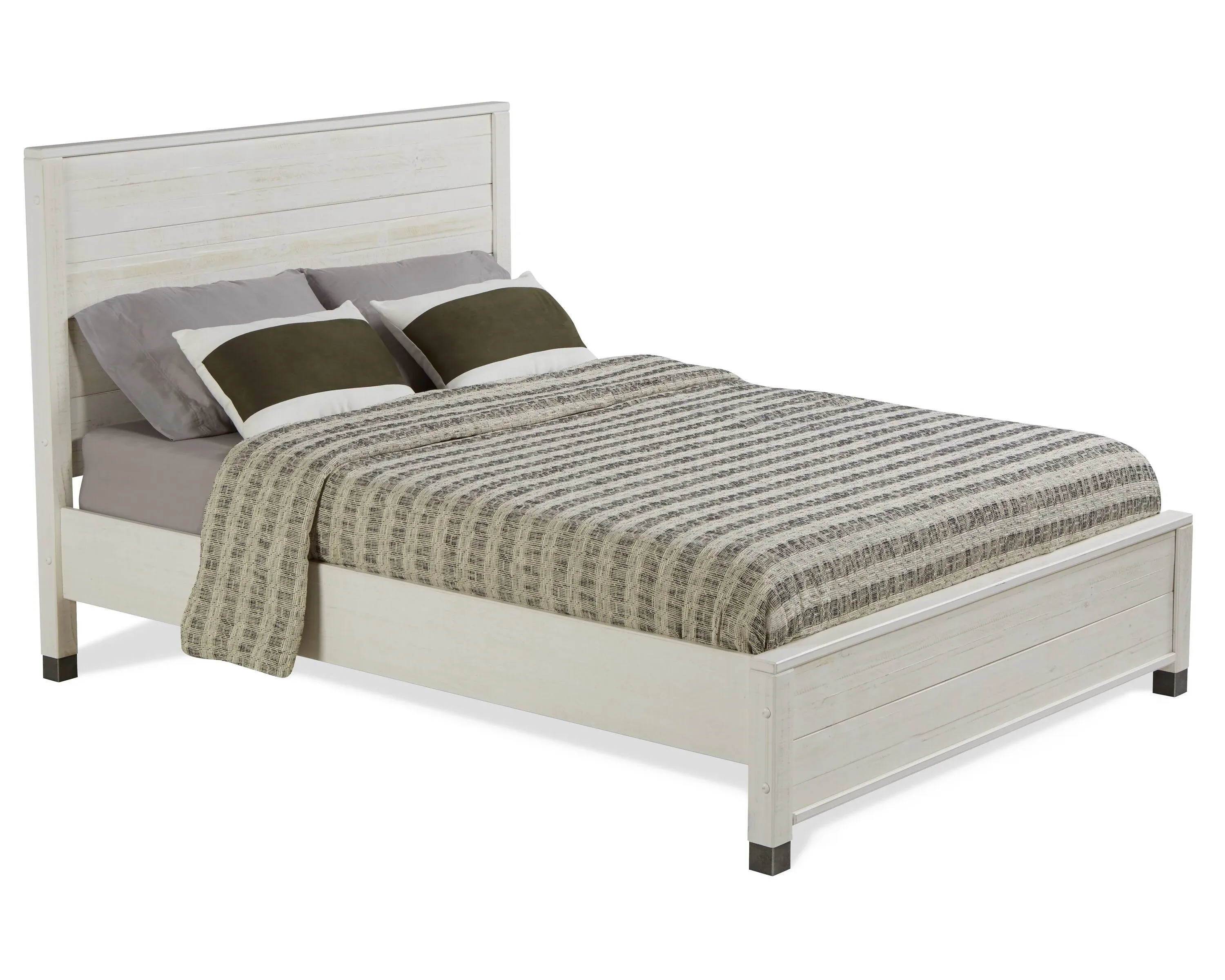 Baja Platform Bed - Full Size - Shabby White Finish