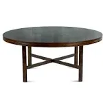 Steve Silver Hartford 72 inch Round Dining Table in Dark Oak