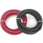 EWCS 1/0 Gauge Premium Extra Flexible Welding Cable 600 Volt - Combo Pack - Black+Red - 10 Feet of Each - Made in The USA